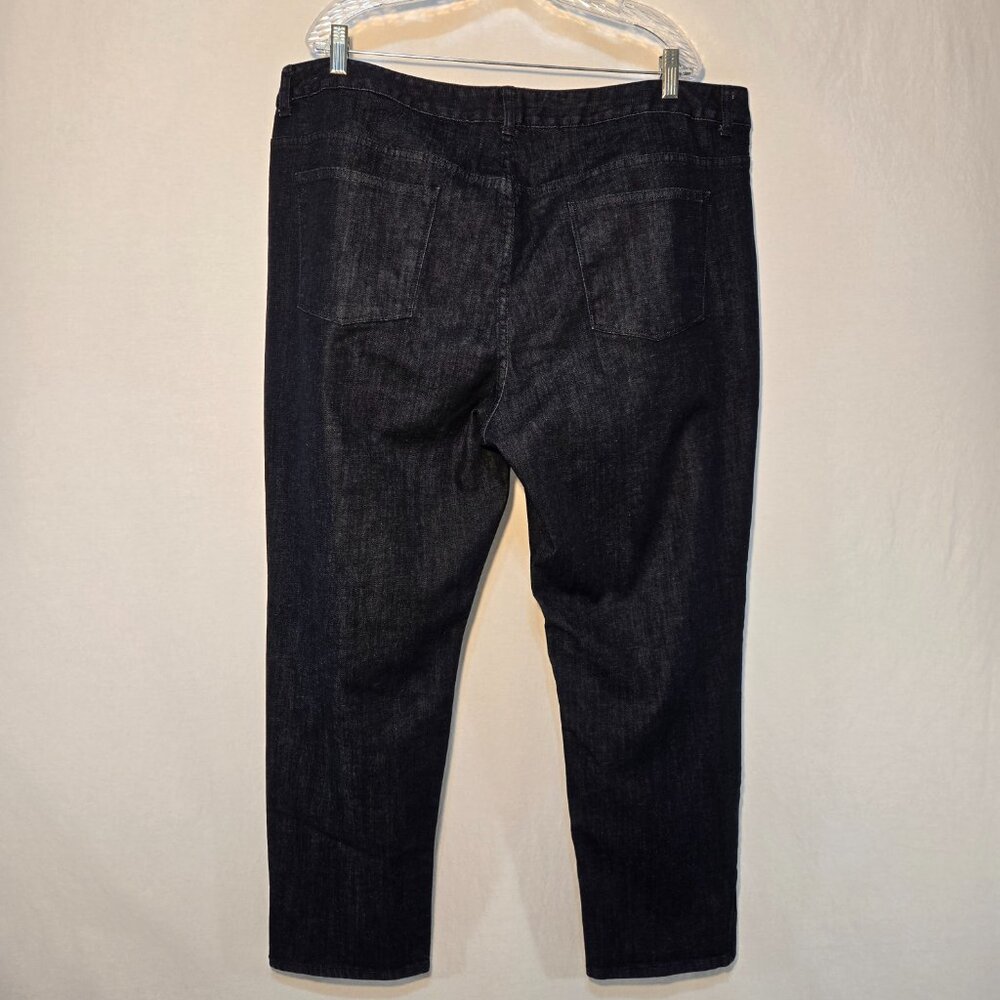 TALBOTS W-Signature Slim/Ankle Zip Dark Blue Jeans Plus Size 24W New NO Tags! - Picture 2 of 16